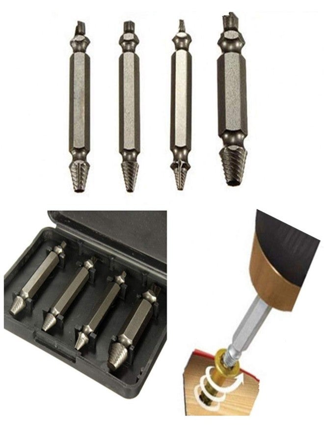 EBOFAB Screw Extractor 4 Piece Set Steel Speed Out Easily Screw Opener Broken Bolt Remover - Image 3